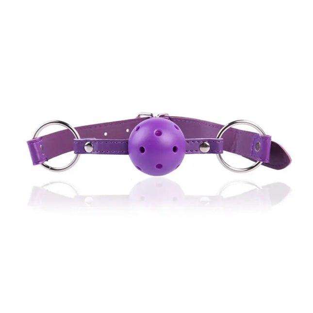 4 Colors Faux Leather Mouth Gag Adjustable Plastic Ball Adult Flirting Fetish Roleplay Game Props Couples BDSM Bondage Sex Toys