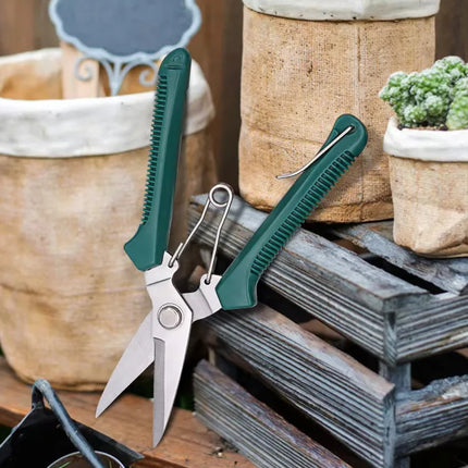 Straight Head Pruning Shears Non-slip HandleStainless Steel Outils Manuels Household Bonsai Garden Scissors Pruing Shear