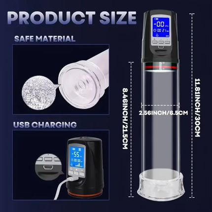 Automatic Electric Penis Pump Male Vacuum Suction Massager Delay Enlargement Glans Blowjob Masturbation Adult Sex Toys for Men