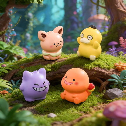 6-piece Mini Pok É Mon Resin Doll Set - Cute Pikachu DIY Car Dashboard and Desktop Decoration, Fan Collectible Toys