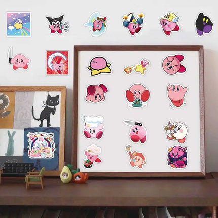 100pcs Cartoon Game Kirby Stickers Kawaii Anime Decal Graffiti Notebook Scrapbooking Fridge Laptop Phone Case Cute Kids Toy Gift