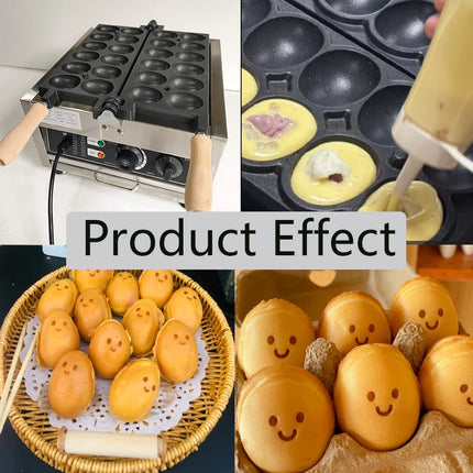 HPH2O 12 Holes Goose Egg Shaped Waffle Machine 1750W Electric Waffle Iron Non-Stick Coating Baking and Dessert egg waffle Makers