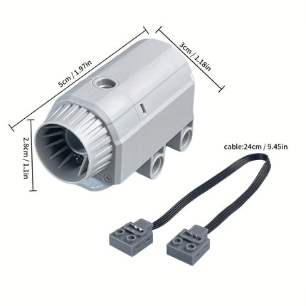 13 PCS Power Function Motors Set M L XL Servo Motor AA Battery Box, 2.4G Remote Control Receiver Compatible with Technic Bricks