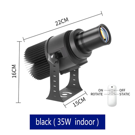 Custom Led HD Gobo Logo Projector Indoor Outdoor Ip67 Waterproof Rotating Advertising Image Projection Light For Floor Wedding