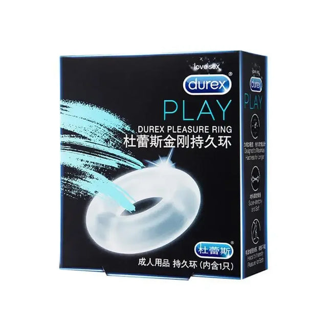 Durex Penis Ring Reusable Silicone Men Penis Enlargement Bdsm Bondage Lock Delay Ejaculation Sex Toy Erotic Products Adult Games