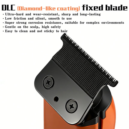 BRDCLIP BRD-729 Professional Electric Hair Trimmer 8000RPM Brushless Motor DLC Blade with Base Men BarberShop Carve Hair Clipper