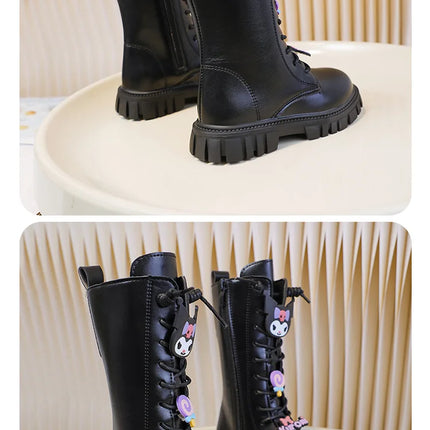 Sanrio Kuromi My Melody Girl boots Children's shoes autumn and winter cartoon Y2K kawalii fashion be all-match gift soft
