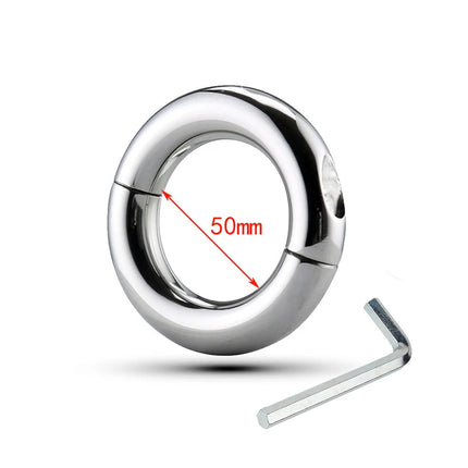 1Pc Heavy Metal Chastity Device Male Scrotum Testis Restraint Ball Stretcher Penis Rings Sex Toy for Men Gay Delay Ejaculation