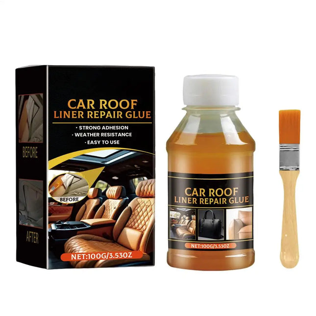Headliner Repair Glue 100g Car Upholstery Glue Automotive Strong Adhesive with Brush Upholstery Repair for Leather Fabric