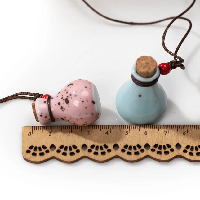 Ceramic Bottle Necklaces Pendants Wholesale For Women Ladies Gift Necklace Retro Accessory Jewelry #Z600