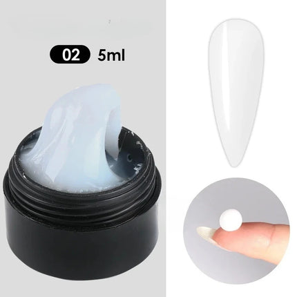 5ml Crystal Soft Solid Extension Nail Gel Pink Carving Clear Acrylic Nude Flower Jelly Shaping DIY Model Manicure Varnish Tools