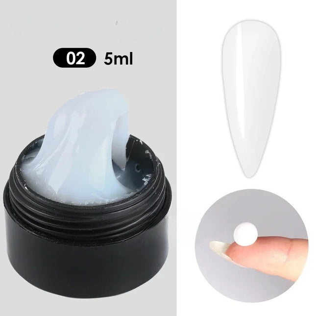5ml Crystal Soft Solid Extension Nail Gel Pink Carving Clear Acrylic Nude Flower Jelly Shaping DIY Model Manicure Varnish Tools