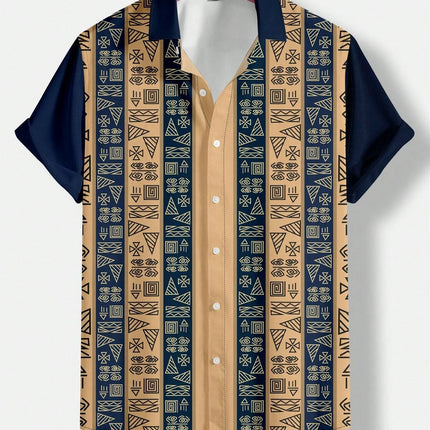 Vintage Men Shirts Sets Summer 3D Print Beach Short Sleeve Shirt Shorts Casual Trip Mens Hawaiian 2 Piece Suit S-5XL Man Blouse