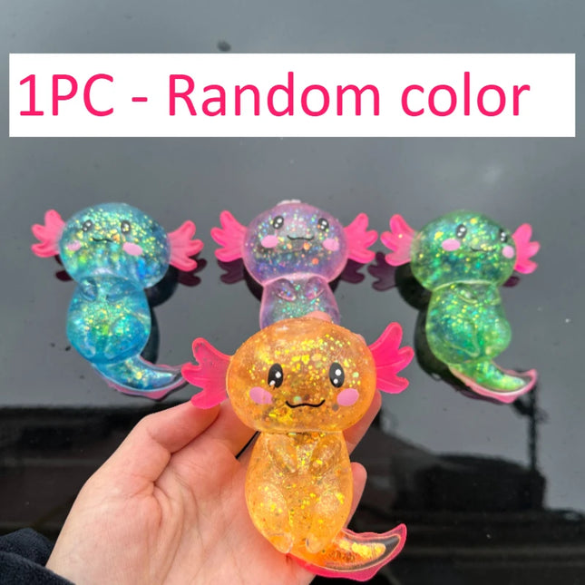 Colorful Salamander Maltose Fidget Toys Squishy Malt Sugar Filled Stretchy Axolotl Fun Squeeze Birthday Supplies Party Favors
