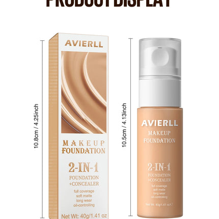 Moisturizing foundation, concealer, waterproof face makeup base, suitable for women's makeup, Halloween gift