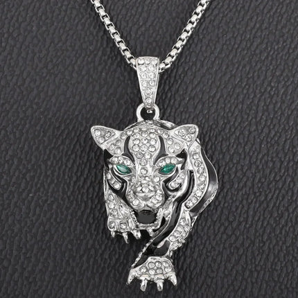 Hip Hop Iec Out Put Crystal Zirconia Dollar Sign Pendant Necklace Fashion Punk Cool Rock Rap Party Jewelry Accessories for Men