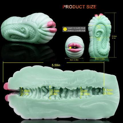 Silicone Monster Male Masturbator Daul Channel Anal Onahole Pussy Realistic Vaginal Textured Channel Stroker AdultSexToy For Man