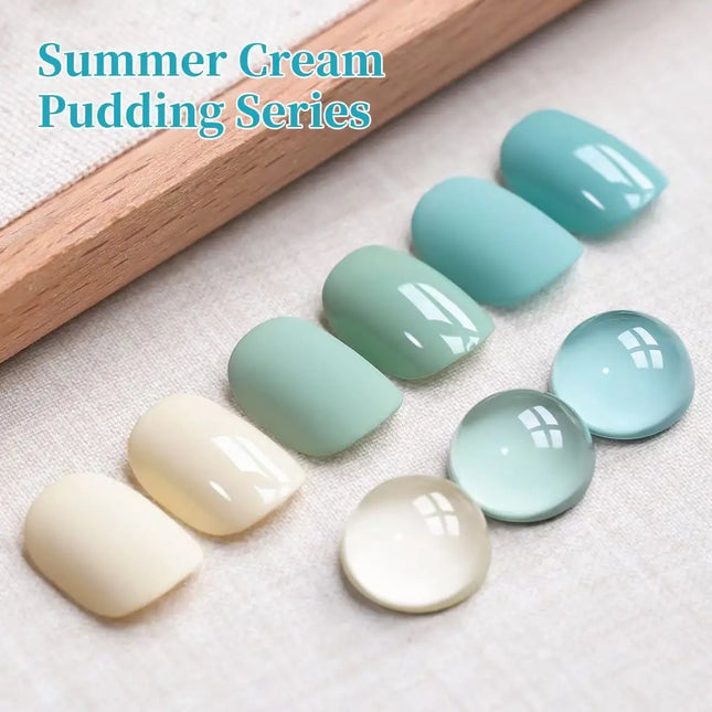 Gel Nail Polish Set 15ml Spring and summer milk white mint green Nude Varnish Gel Lacquer Top Coat for UV LED Curing