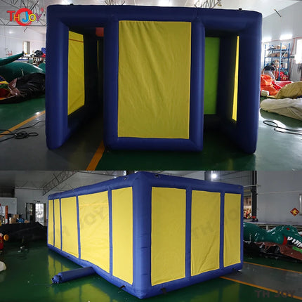 New Design Black Fun Maze Game Large Inflatable Halloween Haunted House Inflatable Haunted Labyrinth Maze for Outdoor Play