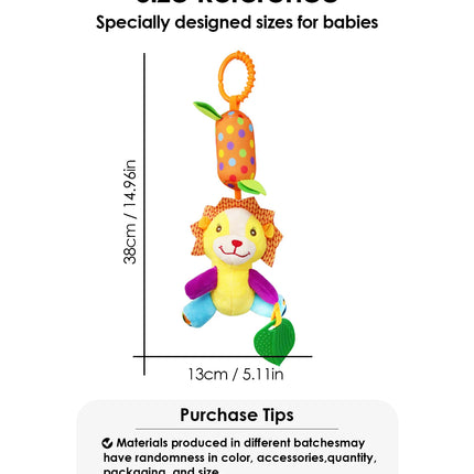 1pcs Baby Rattles Mobiles Cartoon Animal Bell Toy Newborn Baby Rattle Hanging Plush Lovely 0-24 Months Teether Toys Gift