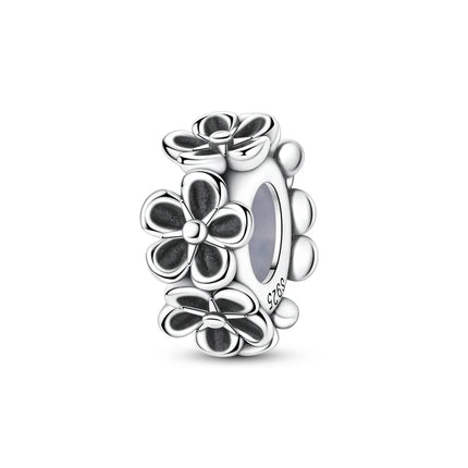 Lucky Clover Clip Charms 925 Sterling Silver Original Black Cat Stopper Clamp Silicone Spacer Charm For DIY Jewelry Bracelet