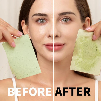 Green Tea Blotting Paper Oil Absorbing Sheets for Oily Skin Oil Control Face Makeup Blotting Paper Natural for Oily Skin Care