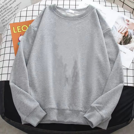 2026 Winter Womens Solid Hoodies Basic Warm Fleece Sweatshirt Soft Breathable O-Neck Pullover Casual Female Clothes
