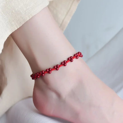 PANJBJ 925 Silver Color Mosubi Zircon Anklet For Women Girl Simplicity Retro Exquisite Jewelry Birthday Gift Dropshipping