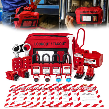 Lockout Tagout Kit,Loto Safety Padlocks,Breaker Lockout, Hasps,Electrical Plug Lockout Tags, Lock Out Tag Out Locks