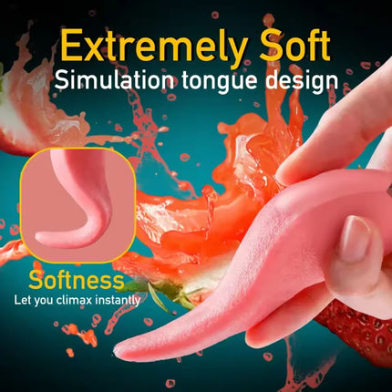 Realistic Tongue Licking Vibrator for Women G Spot Clitoris Nipple Stimulator Blowjob Vagin Massager Masturbator Sex Toys Adult