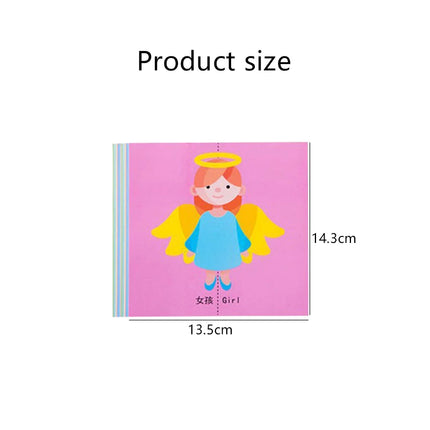 48pcs/set Paper Cuttings Toys Painting Drawing Paper Handmade Children Early Education Toy Art Supply Handicrafts Scissors TMZ