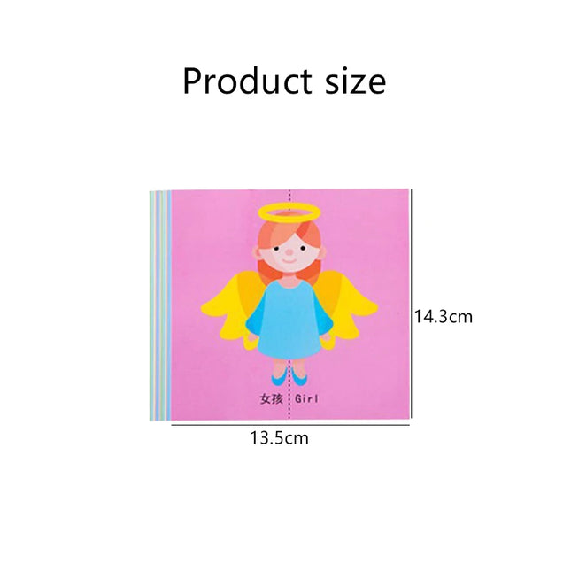 48pcs/set Paper Cuttings Toys Painting Drawing Paper Handmade Children Early Education Toy Art Supply Handicrafts Scissors TMZ