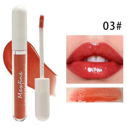 Water gloss mirror lip gloss moisturizing application without showing lip lines versatile for daily use