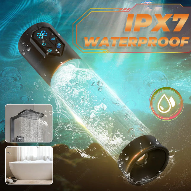 Electric Penis Pump Extender Enlarger Pump IPX7 Waterproof Automatic Suction Vacuum Pumps 4 Training 3 Suction Mode