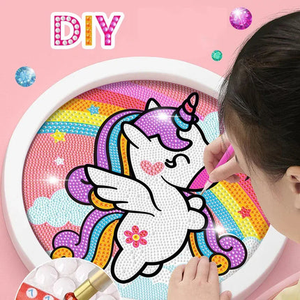 Kids Craft  Unicorn Diamond Painting Kitten Children's Handmade Dinosaur Creative Diamond Stickers Tiger Diy Point Diamond Paint