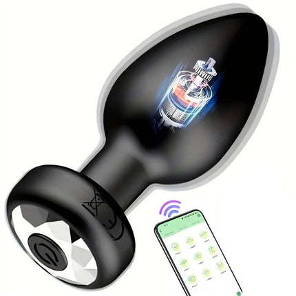 Anal Plug Vibrating Butt Plug Adult Sex Toys with APP & Remote Control Clitoral Vibrator 10 Vibration Modes for Men Women Couple