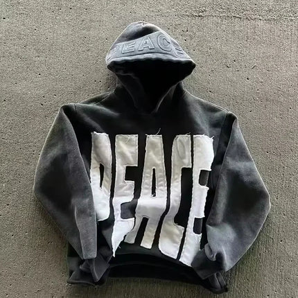 2025 American New Fashion Oversized Pattern Printed Zipper Hooded Sweater Men Y2K Gothic Harajuku Hip Hop Popular Couple Hoodies
