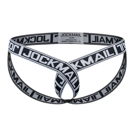 Jockmail Men Ring Underwea Homosexual Ropa Interior Sex Para Bragas Hombre New Hollow Ring T-Back Button Adjustable Jockstrap