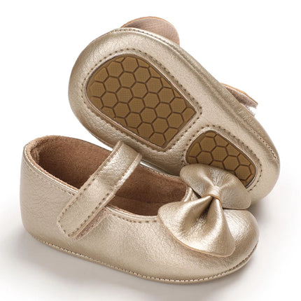 Baby Girl Casual and Comfortable Solid Color Mary Jane Shoes Lightweight and Non Slip Spring and Autumn Walking Shoes