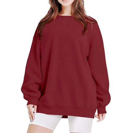 NEW Women Long-sleeve Pullover Sports Casual Sweatshirt Women's Round Neck Loose Tops Spring Autumn Women's Sweatshirt