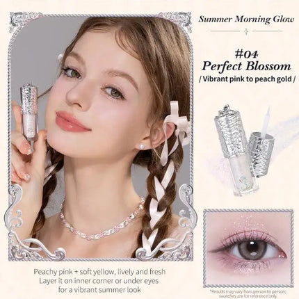Flower Knows Swan Ballet Series Liquid Eye Shadow Pearlescent Fine Shiner Fine Sparkling Sequins 4g Eye Makeup