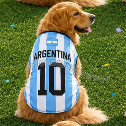 Summer Dog Clothes Spain Brazil Germany print Basketball Clothes Puppy T-Shirt Summer Pet Cat Shirts For  soccer fans  Dogs