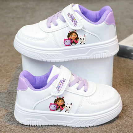Gabby Dollhouse Basket Shoes Cute Angel Tennis Shoes Couple White Shoes Children Casual Sneakers Stitch Sport Shoes Size 26-37