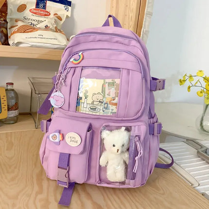 Fashion Girls Backpack New Large Capacity Korean Style Women Backpacks Cute Student School Backpack Versatile Women's Bag
