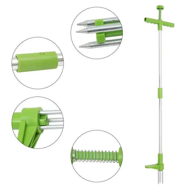 Garden Weeder, Weeder, Double-Section Split Aluminum Tube, Manual Weed Removal Gardening Tool Grass Digger Handheld Puller