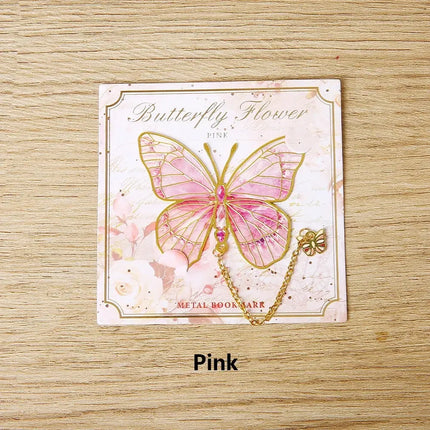 Aesthetic Stationery Metal Bookmark Hollow Flower Painting Bookmarks Student Reading Book Clip Book Accessories Teacher Gift