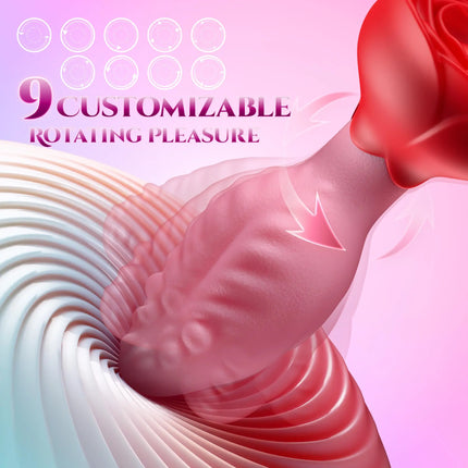 360 Rotation Anal Plug Vibrator Butt Plug with Remote Control Men Prostate Massager with Rose Base Adult Sex Toy for Women Men