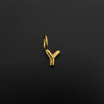 eManco Stainless Steel Gold-plated Charms Modern Style 3D Bubble Alphabet Elements DIY Necklace Bracelet Jewelry Making
