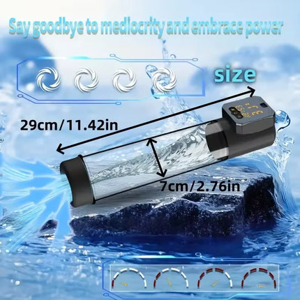 Rechargeable Adult Toy Men Electric Penis Pump Automatic Vacuum Suction Amplifier With 5 Suction 6 Training Mode Digital Display