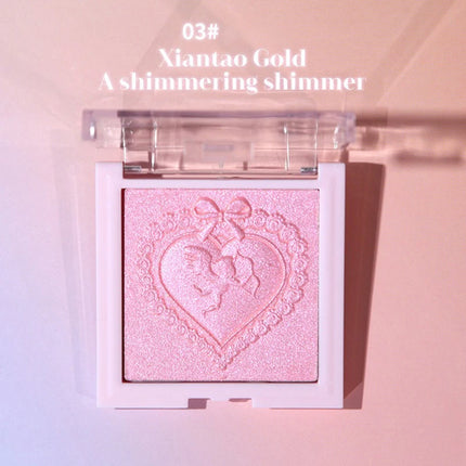 Love Angel High Gloss Powder Highlighter Makeup Palette Peach Fairy Glitter Body Bronzer Highlight Contour Illuminator Makeup